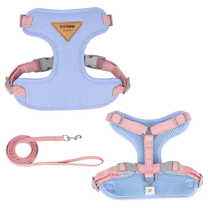 Breathable Puppy Harness & Leash Set for Small Dogs & Cats