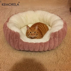 Jumbo Soft Warm Pet Bed - Plush Cozy Sofa with Backrest