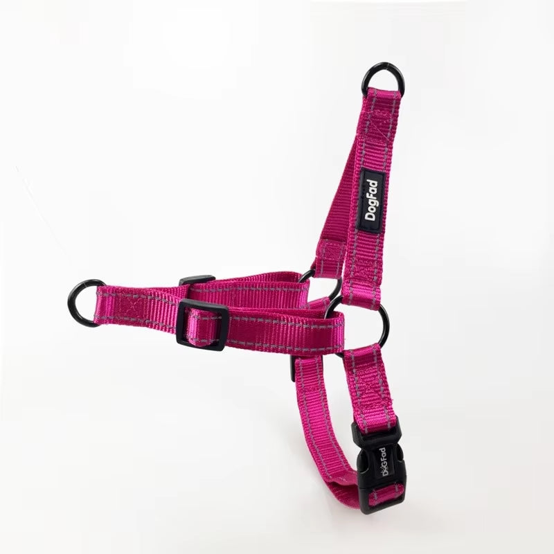 Easy Walking Dog Harness Nylon Adjustable Dog Harness for Small Medium Large Two Leash Attachments Running Training Harness