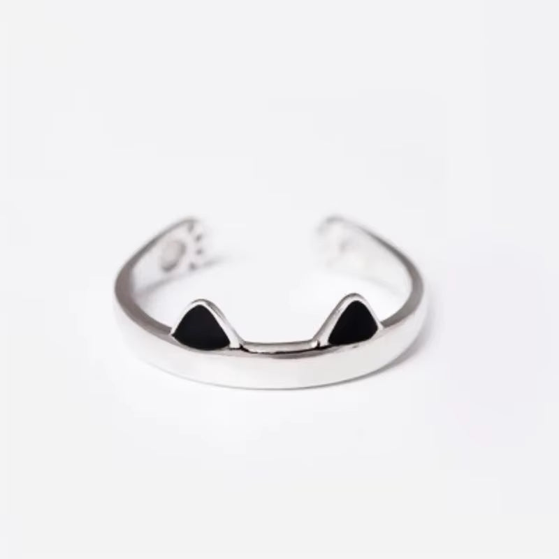 2025 Vintage-Inspired Black Cat Claw Adjustable Ring for Couples - Elegant Jewelry Gift for Friends and Loved Ones