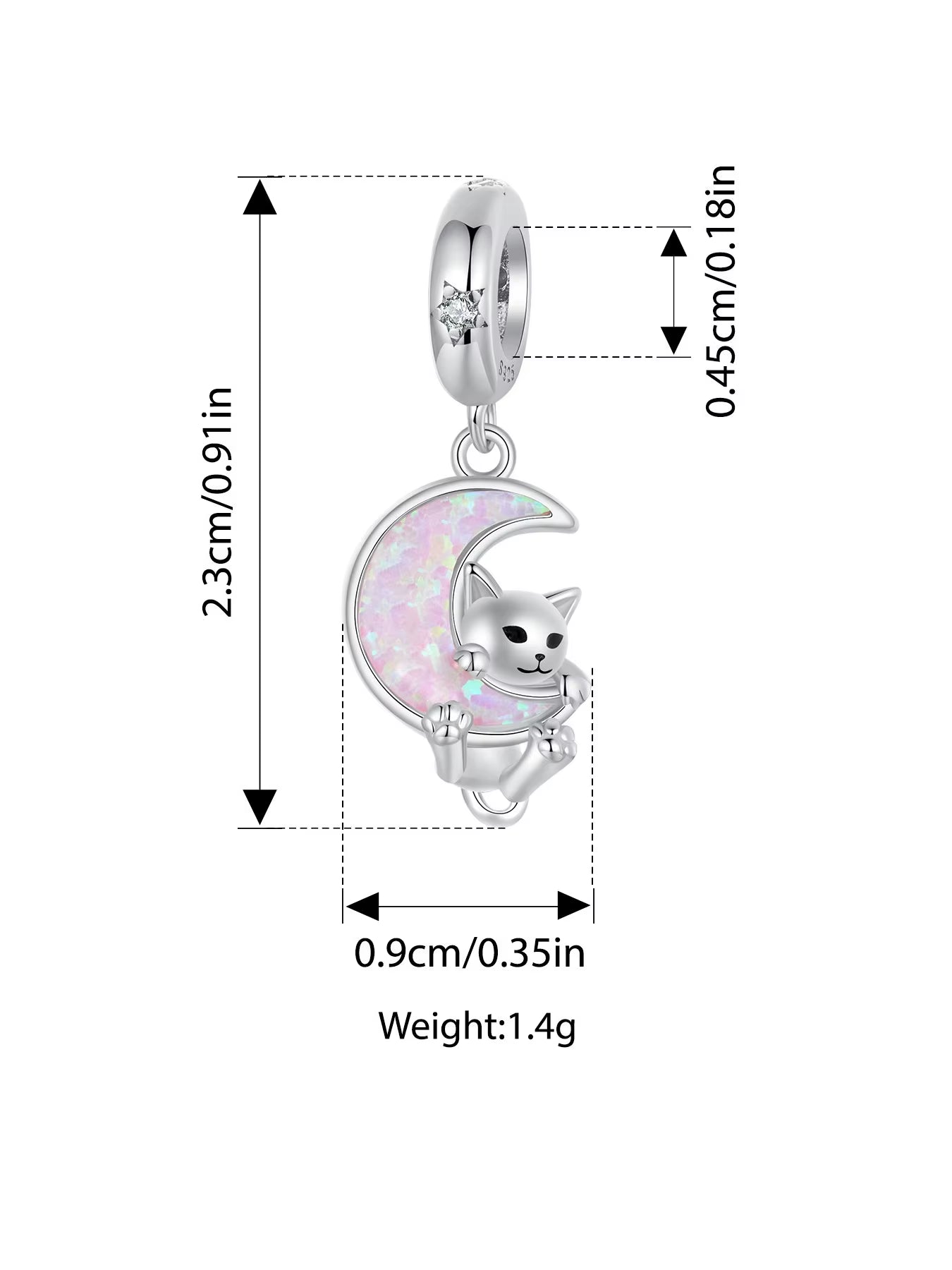 Cat Shaped Pendants For Bracelet & Necklace