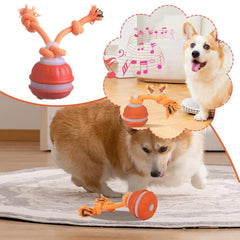 Smart Interactive Dog & Cat Rope Ball - Electronic Motion Toy (Blue/Red)