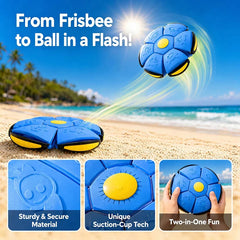 Interactive Dog Flying Disc Ball Toy with LED Lights, Collapsible Flying Saucer Ball for Outdoor Fetch, Dog Training & Exercise Toy