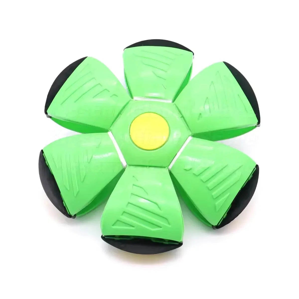 Interactive Dog Flying Disc Ball Toy with LED Lights - Green