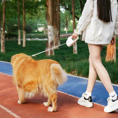 5M Automatic Retractable Dog and Cat Leash - Tangle-Free Extending Walking Lead with Quick-Lock Brake System and Ergonomic Anti-Slip Handle for Pets