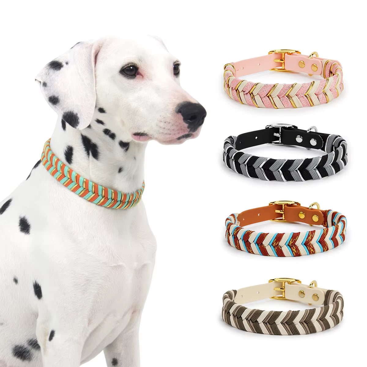 Pet Supplies Handmade Dog Collar Fashion Colorful Design Cat Neck Ring for Outdoor Walking Dog Collar High-End Adjustable Collar