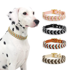 Pet Supplies Handmade Dog Collar Fashion Colorful Design Cat Neck Ring for Outdoor Walking Dog Collar High-End Adjustable Collar