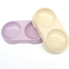 Wheat Straw Pet Double Bowl Dog Bowl Cat Dog Drink Water and Eat Dual-Use Rice Bowl Pet Supplies Cats Feeder Pets Items