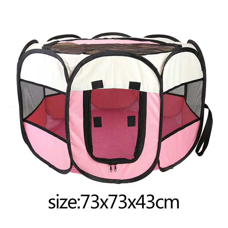 74*74*43Cm Portable Folding Pet Tent Dog House Octagonal Cage for Cat Tent Playpen Puppy Kennel Fence Outdoor Dogs House