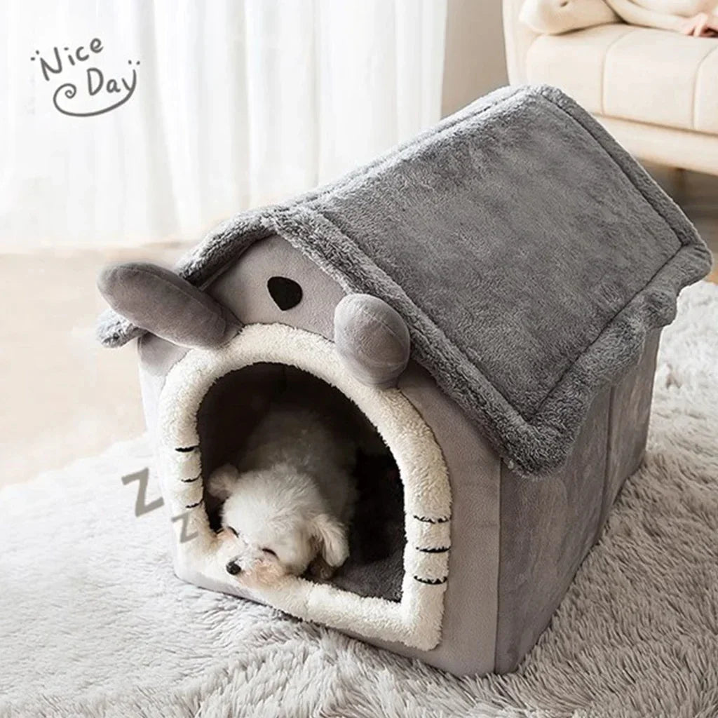 Folding Pet Houses for Small to Medium Dogs and Cats, Including Mattresses, Puppy Baskets, and Winter Kennels