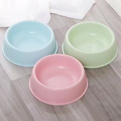 Nordic Style Round Shaped Pets Feeding Bowl - Solid Plastic 