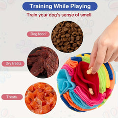Interactive Pet Snuffle Ball - Mental Enrichment Foraging Toy for Dogs & Cats