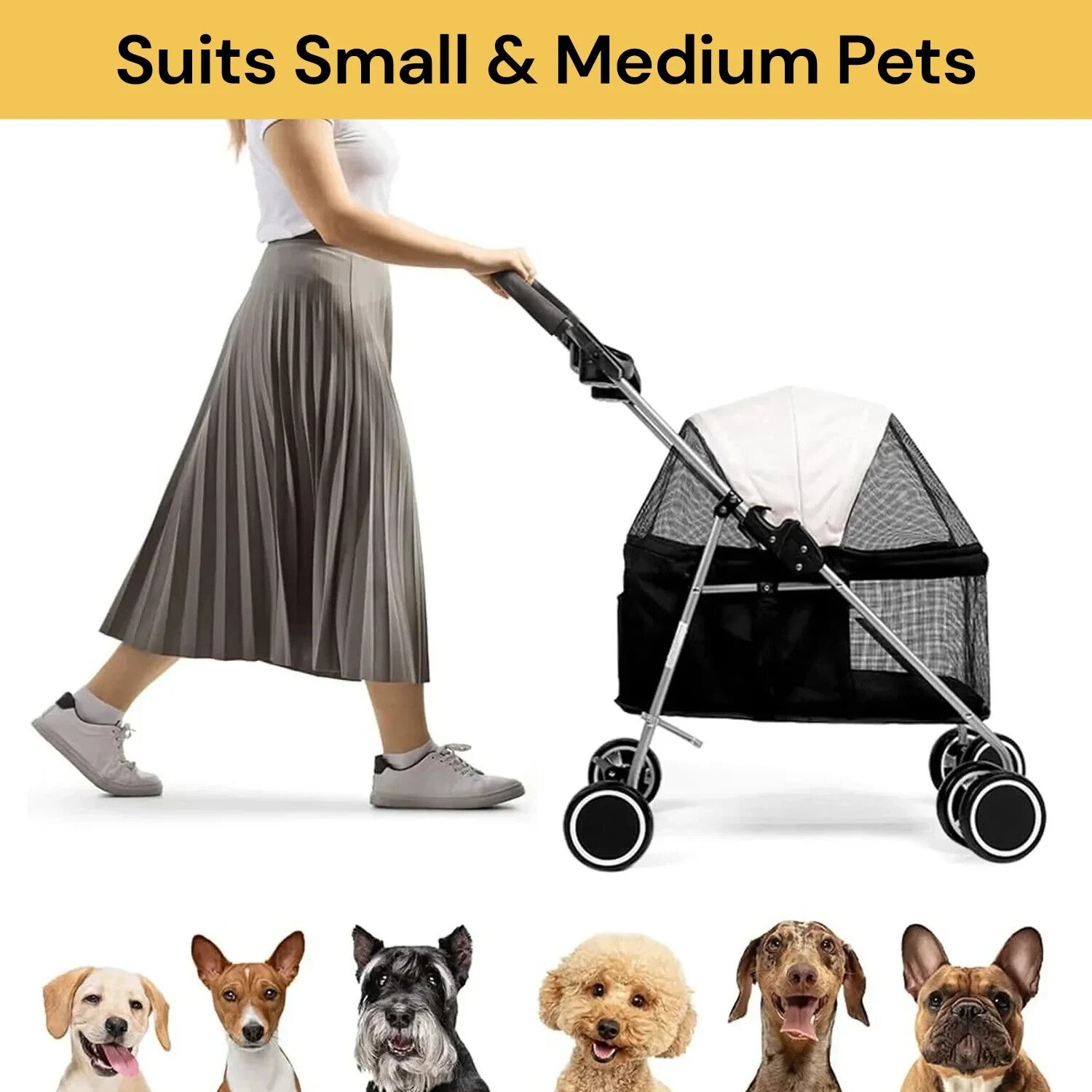 Dog Strollers Baby Stroller Pet Stroller Cat Carrier Pushchair Prams Dog Prams