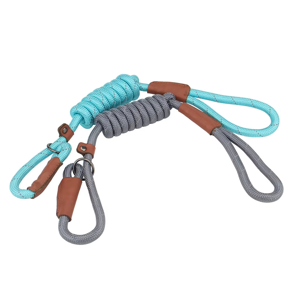 P Shape Pet Leashes Reflective Dog Leashes Pet round Rope Outdoor Training Walk Supplies for Small Medium Big Dog
