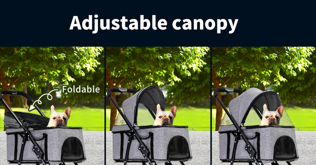 Pawz Pet Stroller Dog Cat Travel Carrier Bicycle Trailer Pram Foldable Pushchair