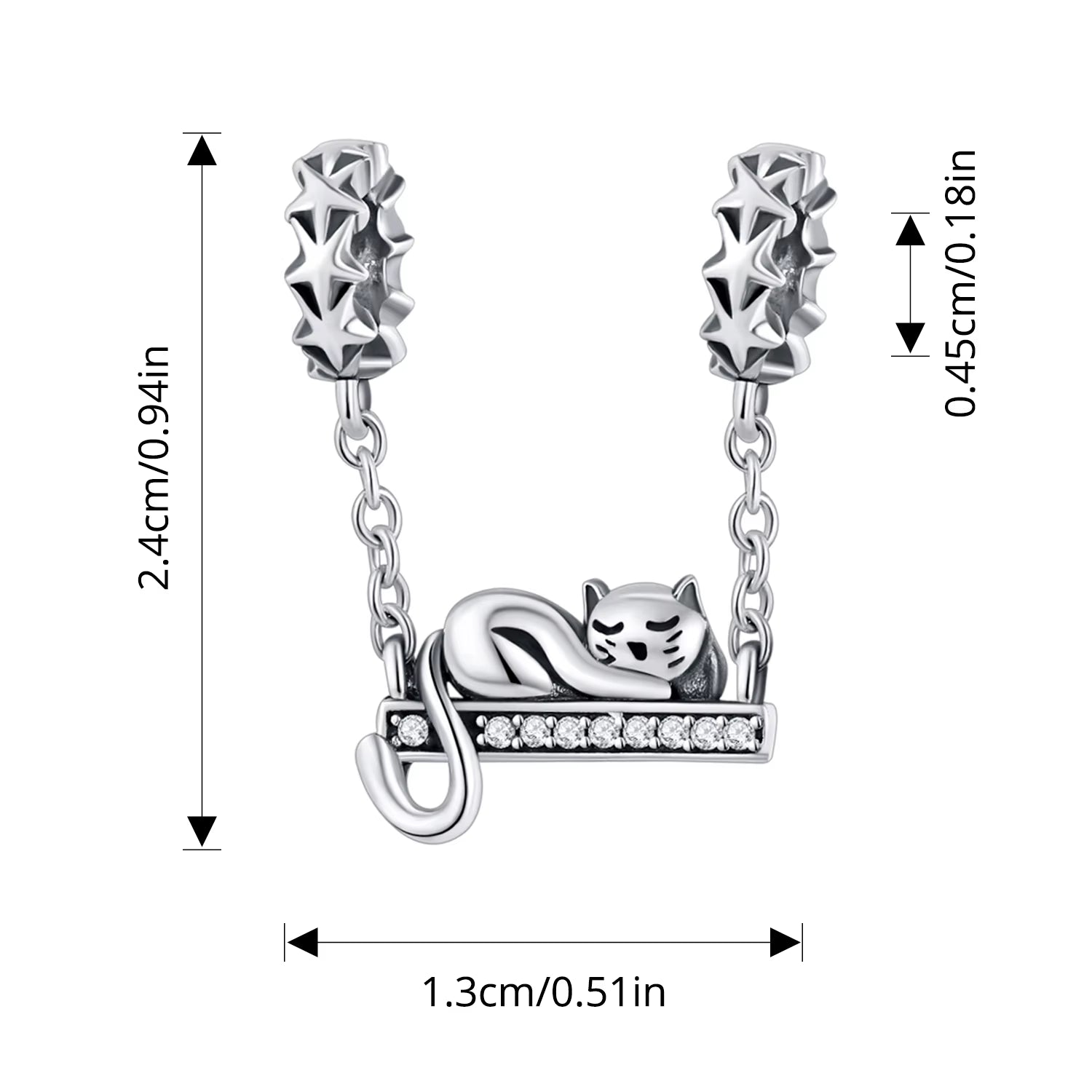 Cat Shaped Pendants For Bracelet & Necklace