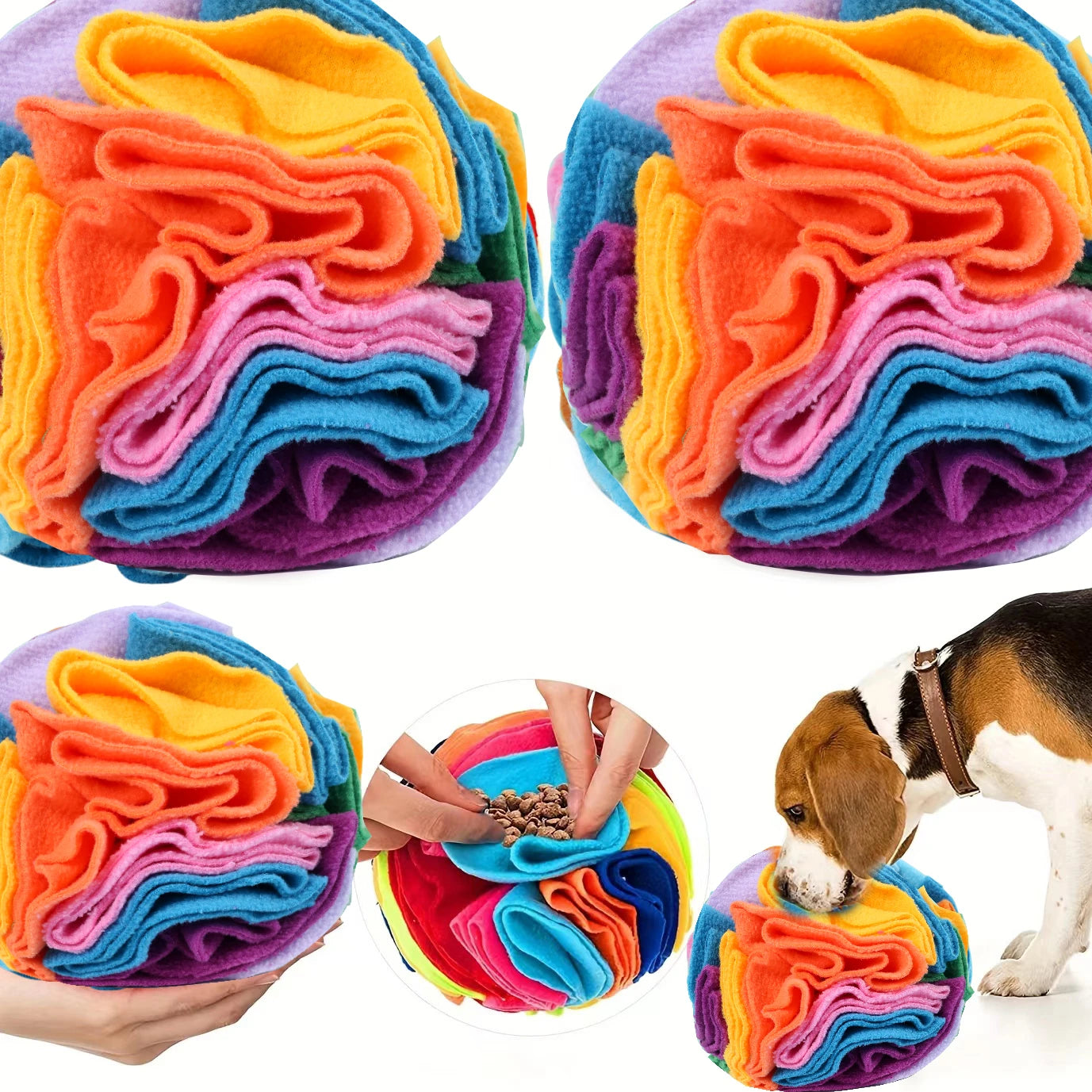 Interactive Pet Snuffle Ball - Mental Enrichment Foraging Toy for Dogs & Cats