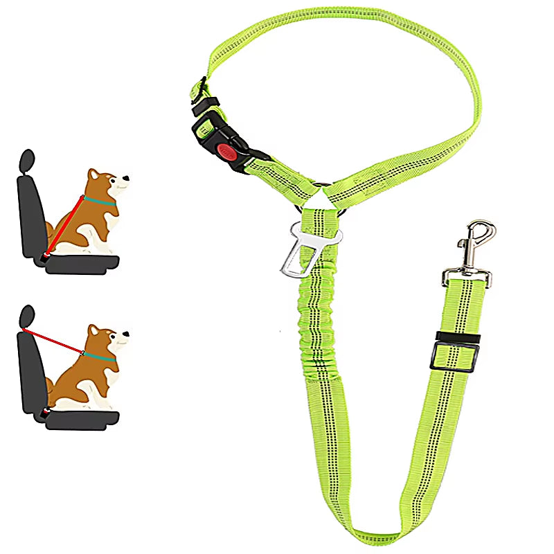 New Solid Two-In-One Pet Car Seat Belt - Adjustable