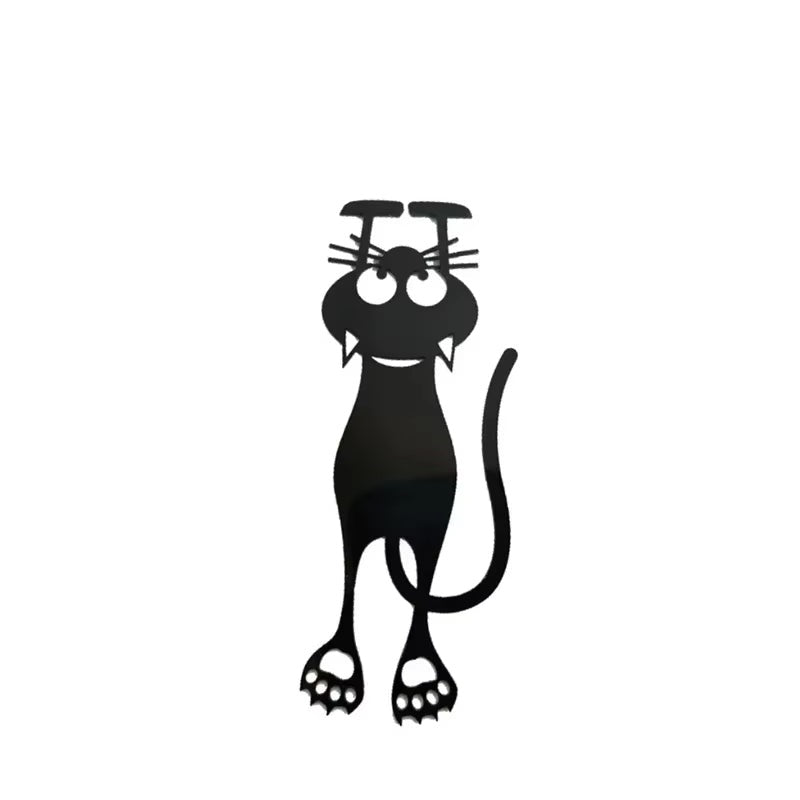Creative 3D Plastic Stereo Black Cat Bookmarks