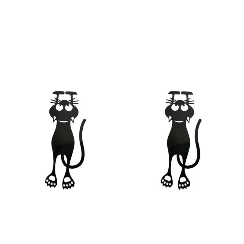 Creative 3D Plastic Stereo Black Cat Bookmarks