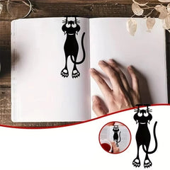 Creative 3D Plastic Stereo Black Cat Bookmarks