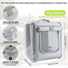 Ventilated Pet Backpack Carrier - Clear View Travel Bag for Cats & Dogs