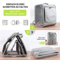 Ventilated Pet Backpack Carrier - Clear View Travel Bag for Cats & Dogs