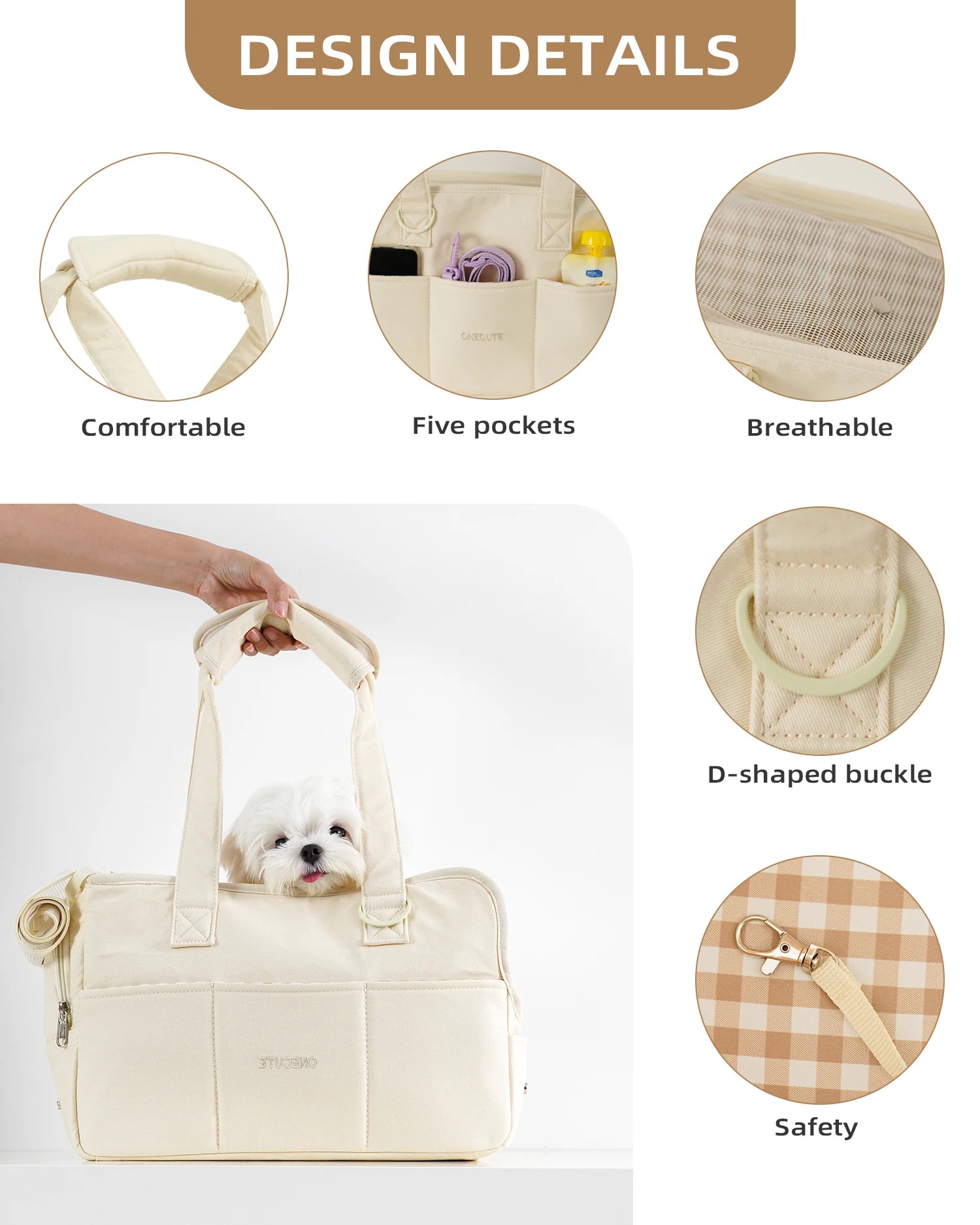 Portable Mesh Pet Carrier Shoulder Bag - Lightweight Soft-Sided Tote