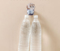 Cartoon Cat Mop Hook – No-Punch Wall-Mounted Self-Adhesive Broom Holder (7×10cm)