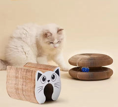Magic Accordion Cat Scratcher Toy with Ball – Corrugated Cat Climbing Frame & Scratch Board