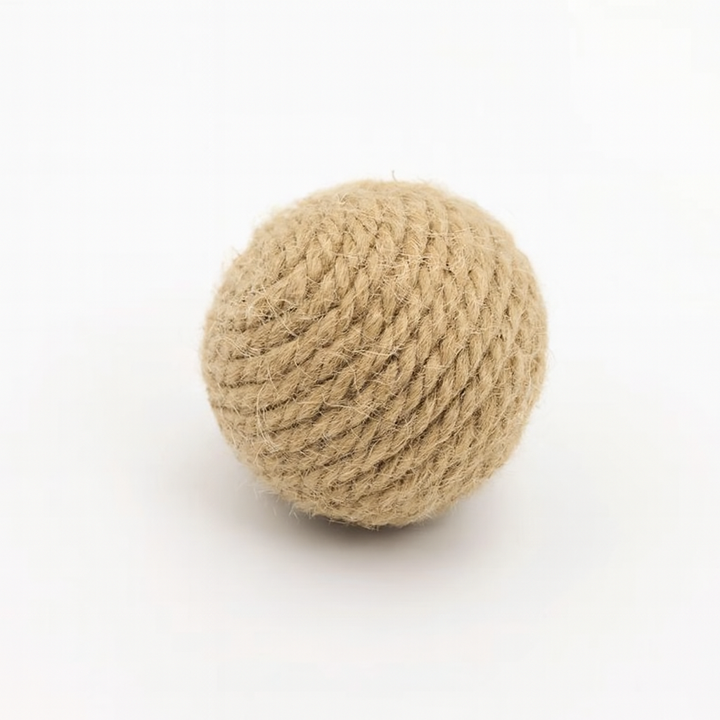 Natural Sisal Rope Toy Balls for Cats & Dogs - Durable Dental Chew Toy