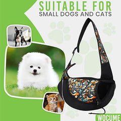 Breathable Mesh Pet Sling Carrier - Hands-Free Travel Shoulder Bag