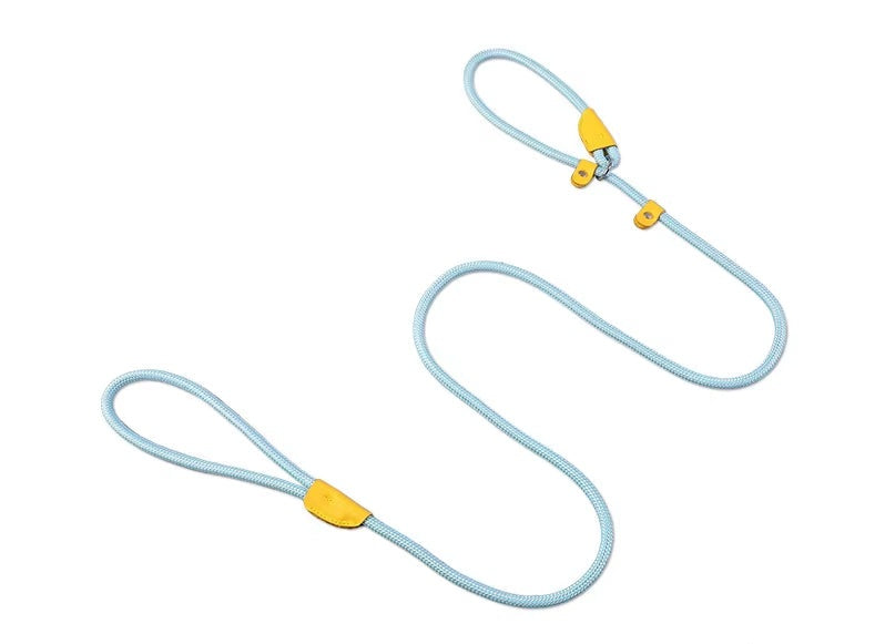 Adjustable Rope Dog Leash & Ombre Flat Lead - Padded & Stylish