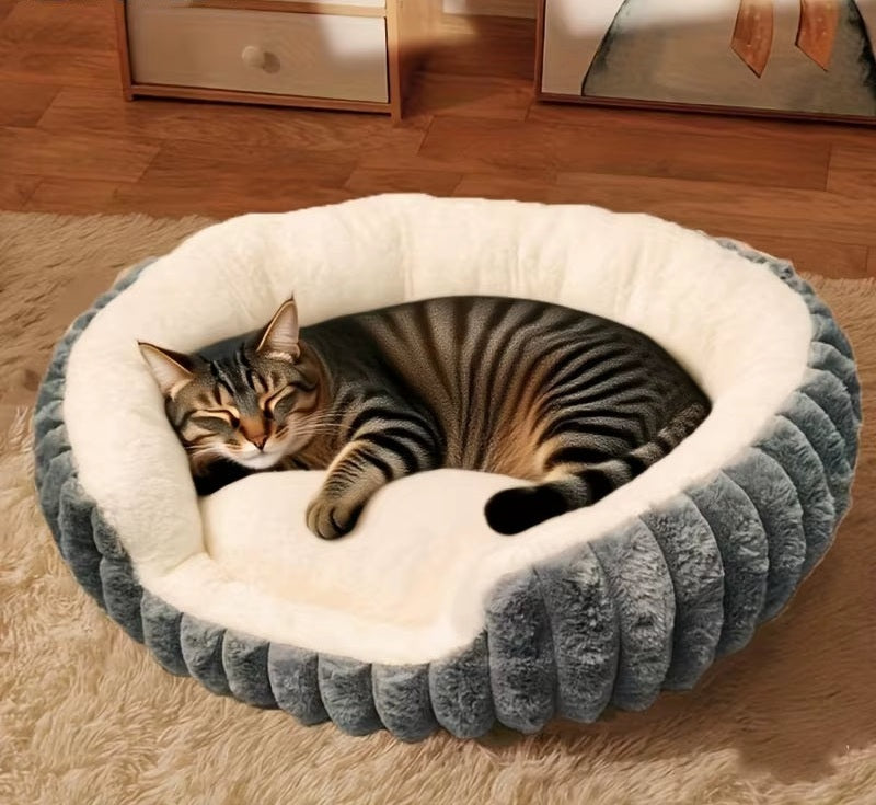 Jumbo Soft Warm Pet Bed - Plush Cozy Sofa with Backrest