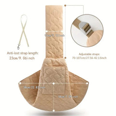 Safety Adjustable Pet Sling Carrier - Soft Padded Travel Bag for Dogs
