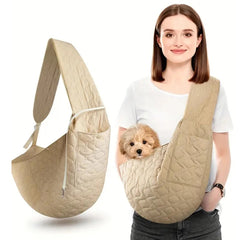 Safety Adjustable Pet Sling Carrier - Soft Padded Travel Bag for Dogs
