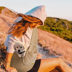Safety Adjustable Pet Sling Carrier - Soft Padded Travel Bag for Dogs