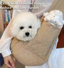 Safety Adjustable Pet Sling Carrier - Soft Padded Travel Bag for Dogs