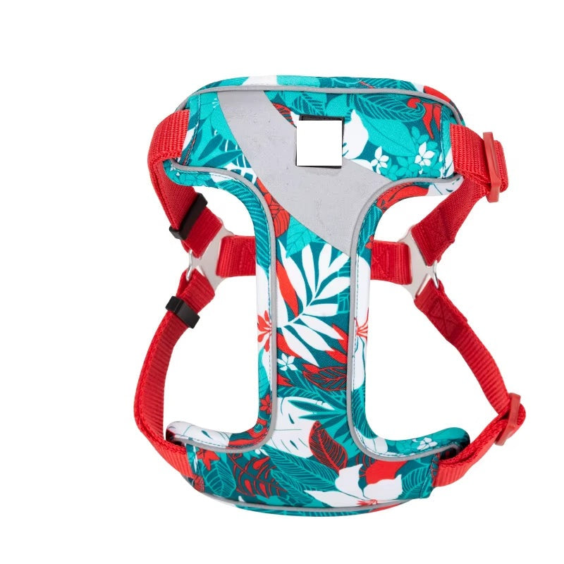 Floral Doggy Harness Soft Padded Cotton Pets Vest Dog Harness Adjustable Snappy Easy Fit Small Jacketstravel TLH5952