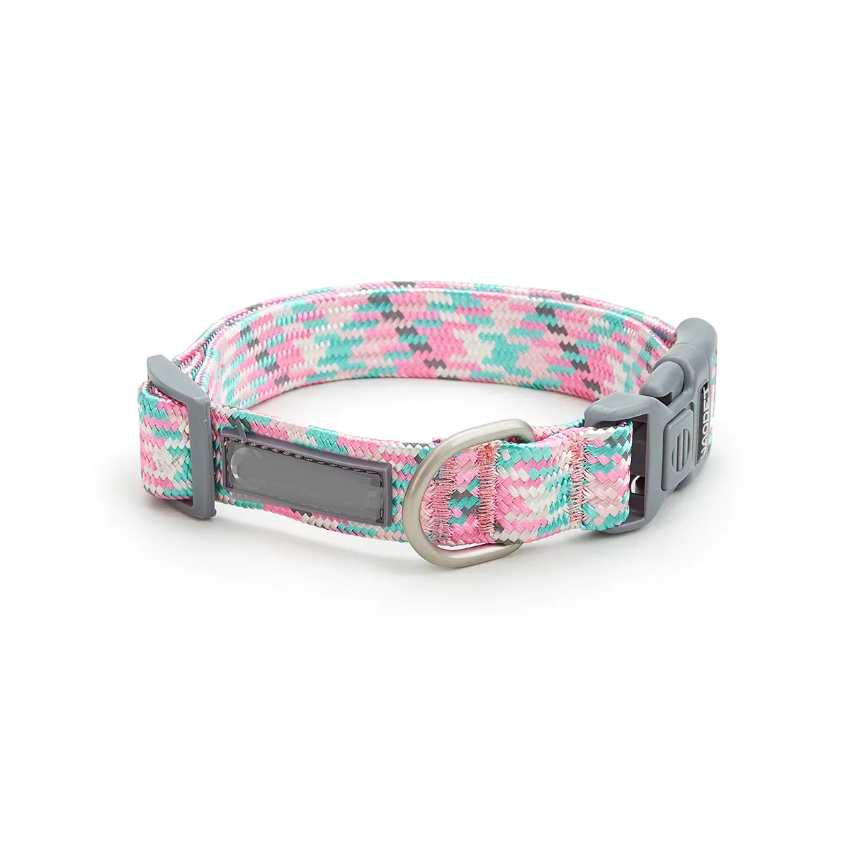 Reflective Nylon Dog Collar with Metal Buckle - Adjustable Heavy-Duty Puppy Collar - High-Visibility Quick-Release Neck Collar for Medium & Large Dogs