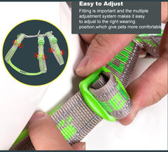 Reflective Back-Slip Dog Harness - Adjustable Walking & Travel Vest