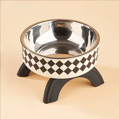 Elevated Stainless Steel Pet Bowl with Non-Slip Silicone Base