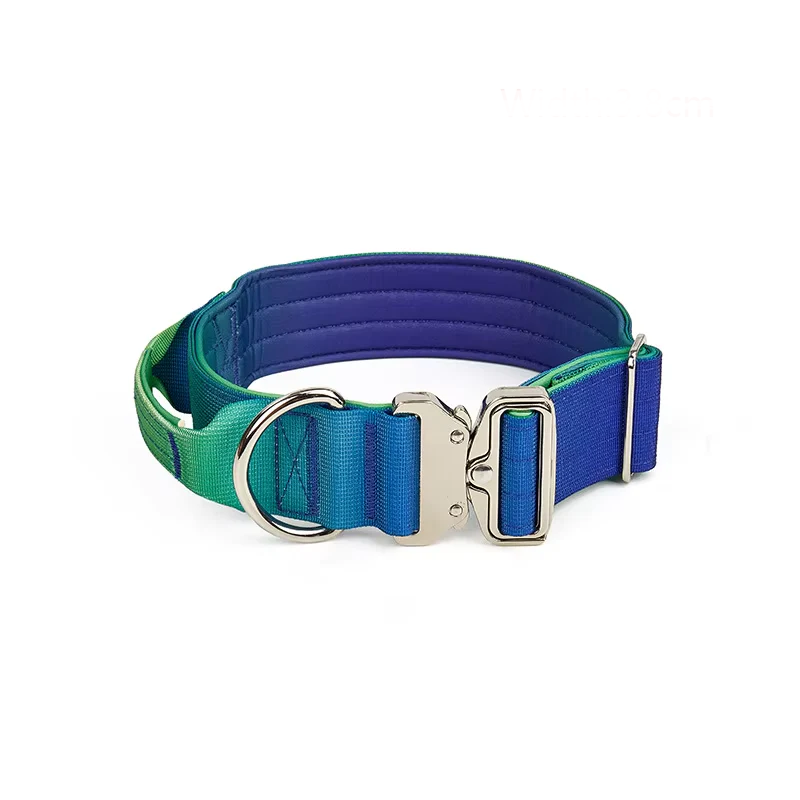 5CM Tactical Training Pet Collar with Gradient Color Anti-Pull Design Extra-Wide & Reinforced for Large Dogs Pet Supplies