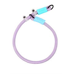P-Chain Slip Collar | Anti-Slip Wear-Resistant Pet Training Collar | Cotton Candy Style Adjustable Rope Collar - Black - Purple