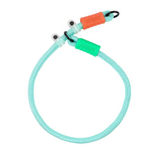 P-Chain Slip Collar | Anti-Slip Wear-Resistant Pet Training Collar | Cotton Candy Style Adjustable Rope Collar - Black - Light Green