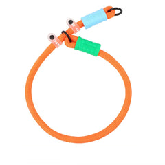 P-Chain Slip Collar | Anti-Slip Wear-Resistant Pet Training Collar | Cotton Candy Style Adjustable Rope Collar - Orange