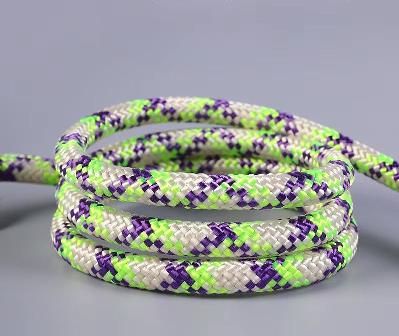 Adjustable Rope Dog Leash & Ombre Flat Lead - Padded & Stylish - Khakki