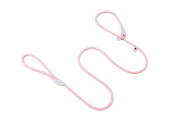 Dog Leash Explosion-Proof Punching Integrated P-Rope Dog Training Chain, Pull Resistant Leather Dog Walking Leash