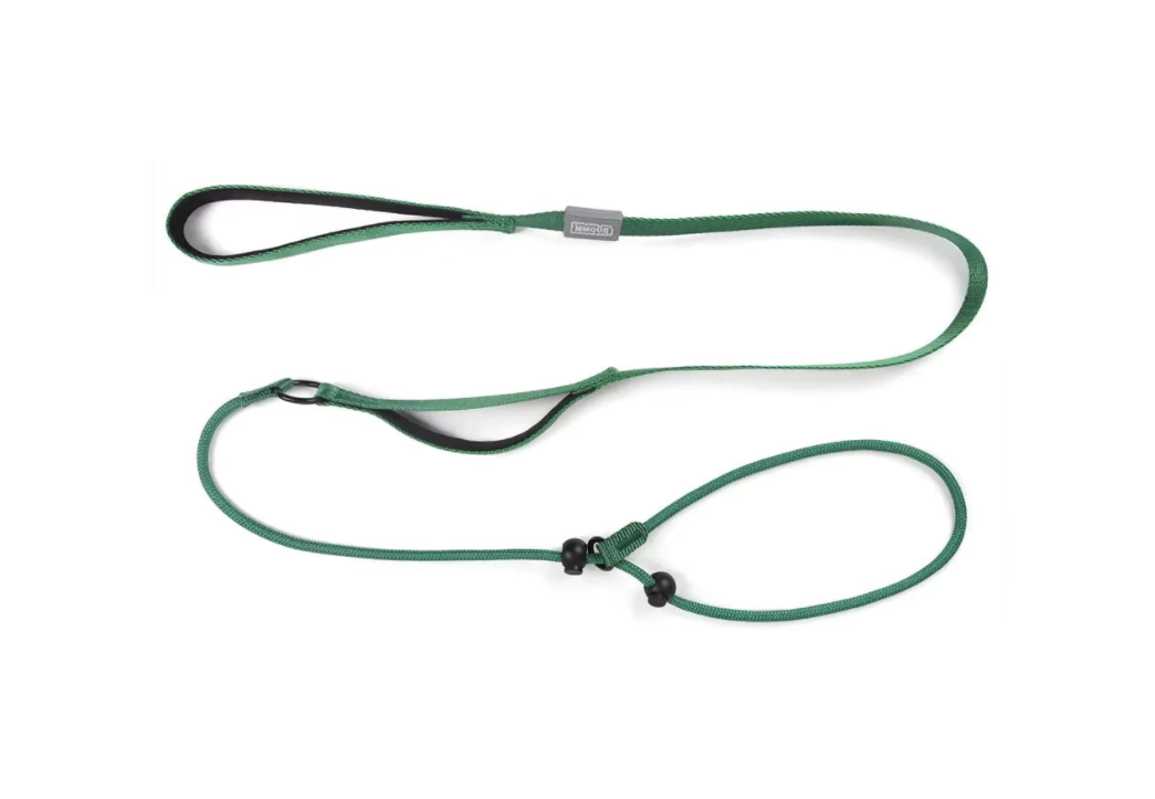 Dog Cinch Leash No-Pull Slip Lead - Heavy Duty Training Leash and Collar Set with Comfortable Padded Handle - Durable Rope Slip Lead - Green