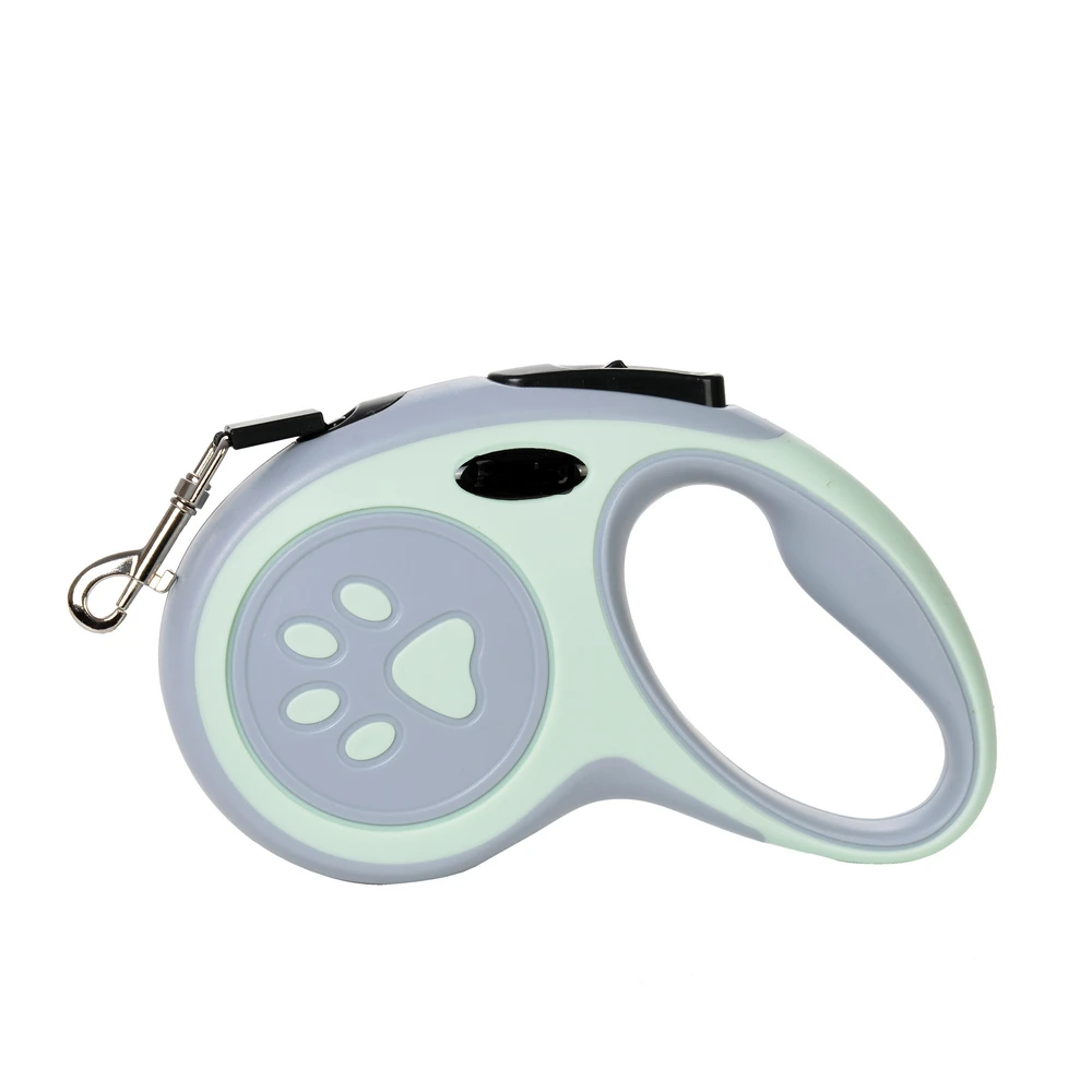 3M & 5M Retractable Nylon Dog Leash – Automatic Tangle‑Free Pet Lead with Cute Paw Print for Small & Medium Dogs